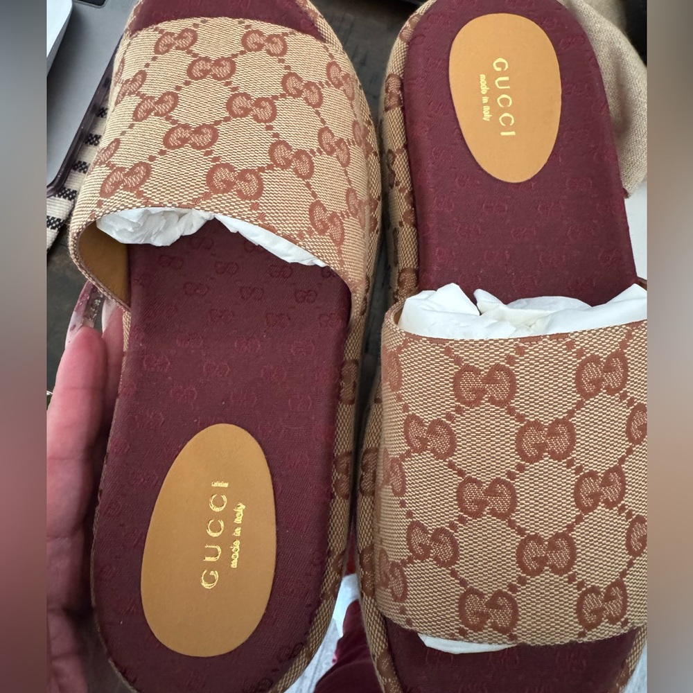 Authentic Gucci sandal beige ruggine Size 38 Brand New - Picture 4 of 8